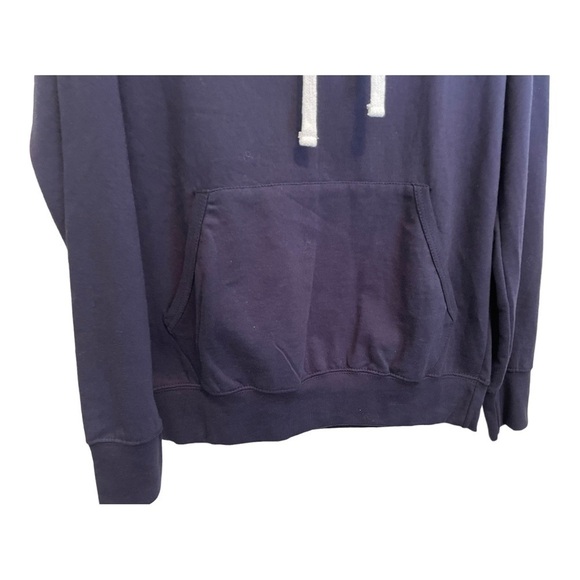 Fleece factory navy blue hoodie - Picture 5 of 8